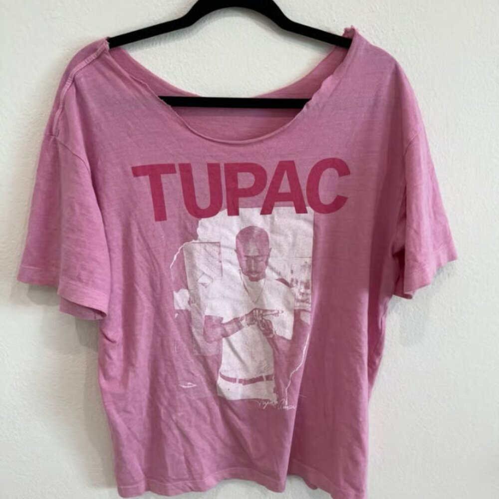 Vintage-inspired Tupac Graphic Women's Top